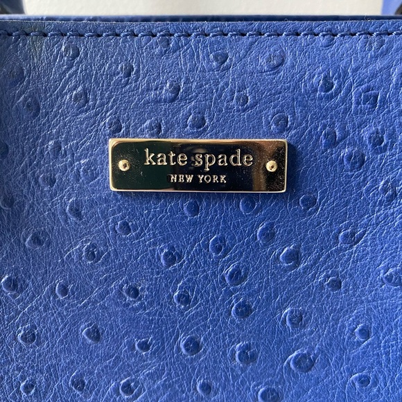 NEVER USED Blue Kate Spade handbag with duster. - Picture 6 of 6